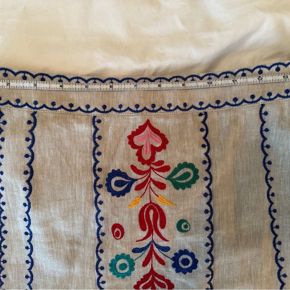Boden Beige Skirt with Colorful Embroidery - Picture 8 of 10